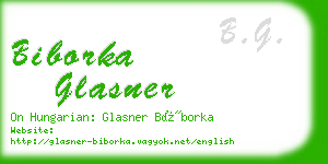 biborka glasner business card